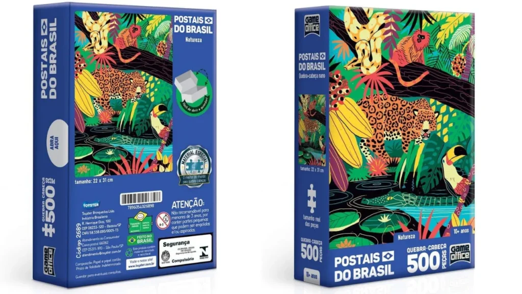 Toyster - Quebra-cabeça: Postais do Brasil: Natureza - 500 peças nano